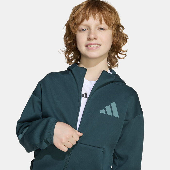 adidas Kids' Z.N.E. Hoodie Green adidas Kids' Z.N.E. Hoodie Green image number 3