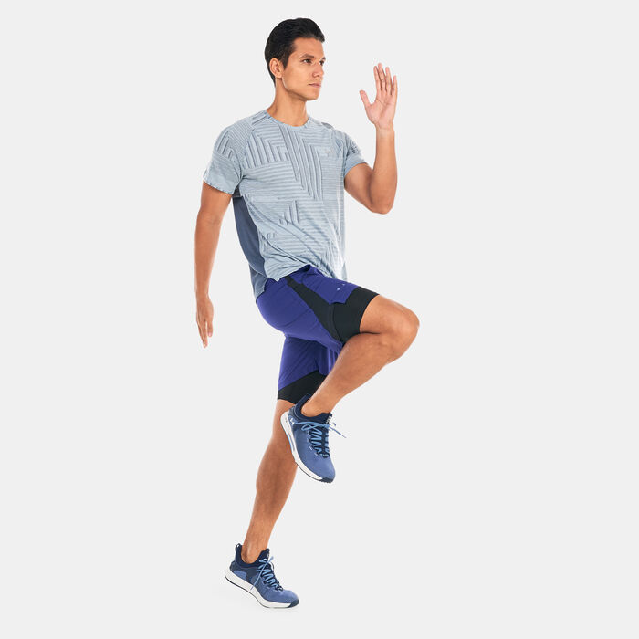 Under Armour Men's UA Streaker Deco Diamond T-Shirt Grey Under Armour Men's UA Streaker Deco Diamond T-Shirt Grey image number 2
