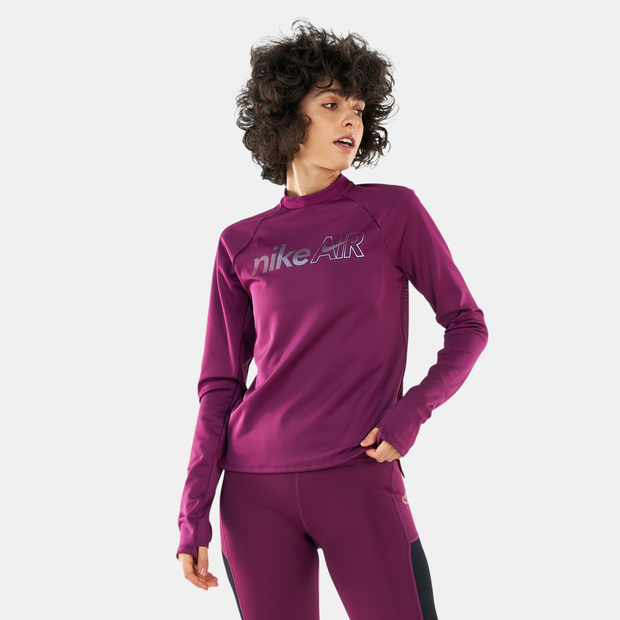 Nike air running discount t-shirt in pink