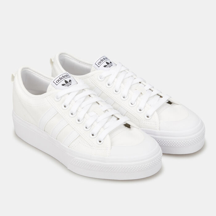 adidas Originals Women's Nizza Platform Shoe White image number 1