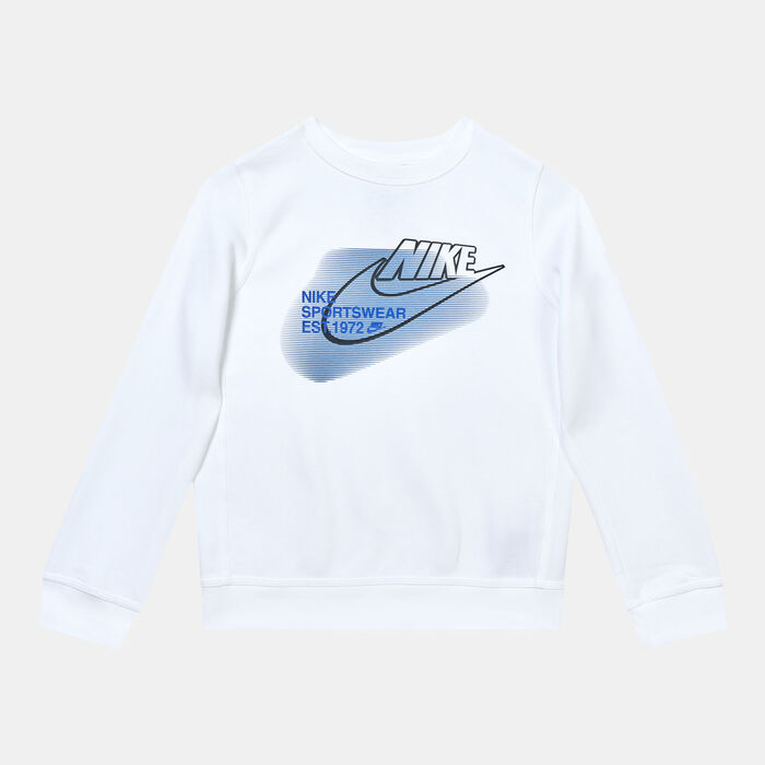 Nike Kids' Sportswear Standard Issue Sweatshirt White image number 1