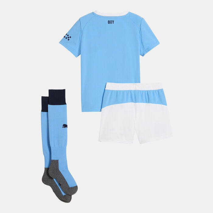 PUMA Kids' Manchester City 25/26 Home Replica Football Kit Blue PUMA Kids' Manchester City 25/26 Home Replica Football Kit Blue image number 1