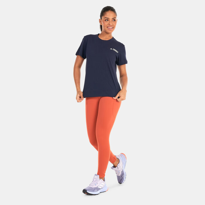 adidas Women's Terrex Mountain Fun Graphic T-Shirt Red adidas Women's Terrex Mountain Fun Graphic T-Shirt Red image number 2