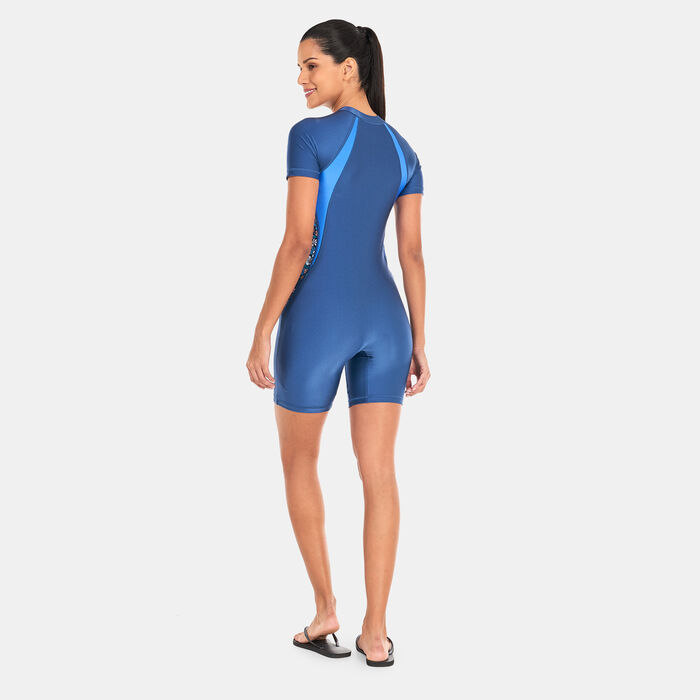 COEGA Women's Slimkini Short One-Piece Swimsuit Blue COEGA Women's Slimkini Short One-Piece Swimsuit Blue image number 1