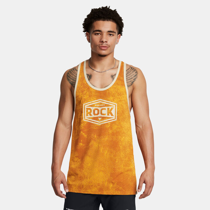Under Armour Men's Project Rock Training Tank Top yellow image number 0