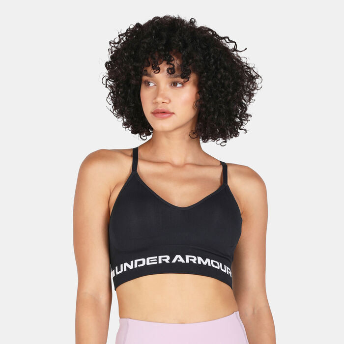 Under Armour Women's UA Seamless Low-Support Training Sports Bra Black Under Armour Women's UA Seamless Low-Support Training Sports Bra Black image number 0
