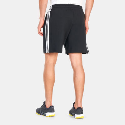 adidas Men's Essentials French Terry 3-Stripes Shorts Black