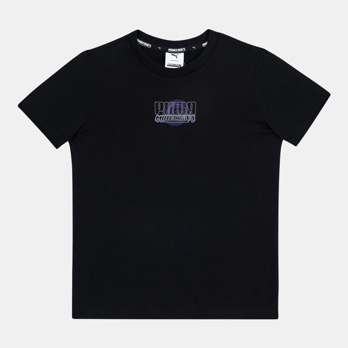 PUMA Kids' x MINECRAFT Graphic T-Shirt Black PUMA Kids' x MINECRAFT Graphic T-Shirt Black image number 0