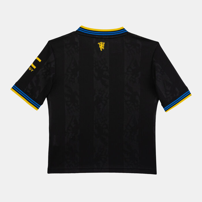 adidas Kids' Manchester United 25/26 3rd Replica Football Jersey Black adidas Kids' Manchester United 25/26 3rd Replica Football Jersey Black image number 1