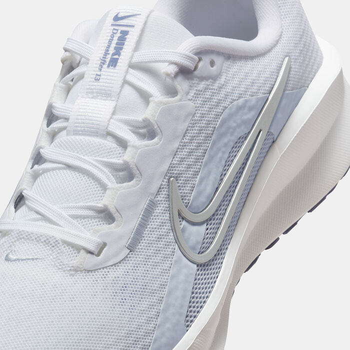 Nike Women's Downshifter 13 Road Running Shoes White Nike Women's Downshifter 13 Road Running Shoes White image number 4
