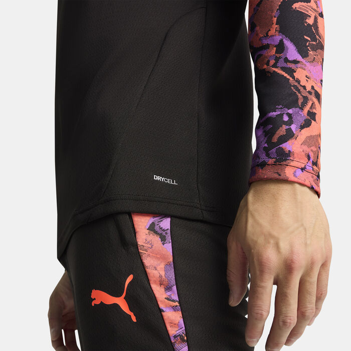 PUMA Men's individualCUP 1/4-Zip Football Top Black image number 4