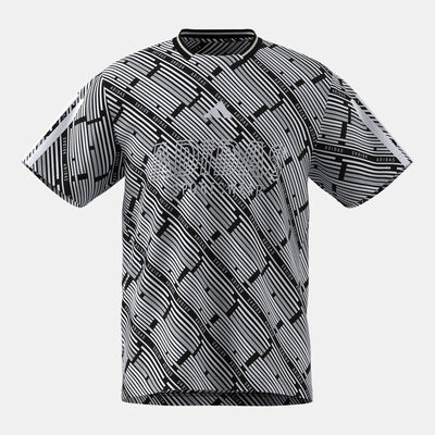 adidas Men's Emerging Harmony Allover Print T-Shirt Black