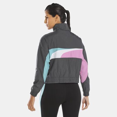 PUMA Women's SWxP Woven Track Jacket Black