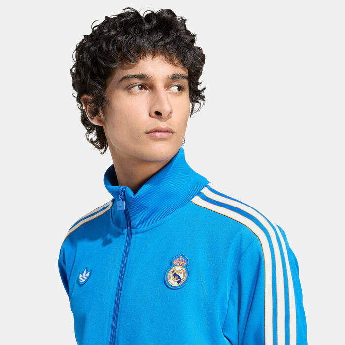 adidas Men's Real Madrid Terrace Icons Track Jacket Blue adidas Men's Real Madrid Terrace Icons Track Jacket Blue image number 3