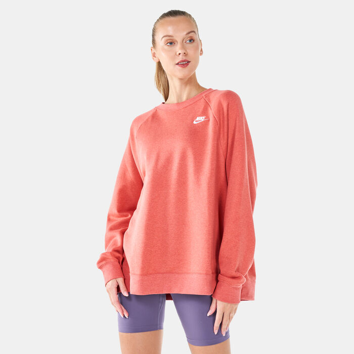 Nike Women's Sportswear Essential Sweatshirt (Plus Size) Pink Nike Women's Sportswear Essential Sweatshirt (Plus Size) Pink image number 0