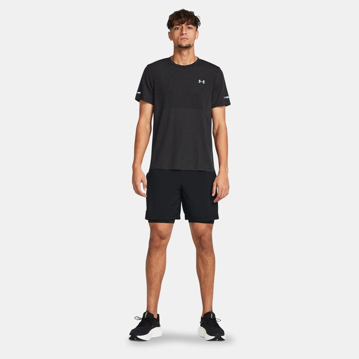 Under Armour Men's Launch 2-in-1 Shorts Black Under Armour Men's Launch 2-in-1 Shorts Black image number 2