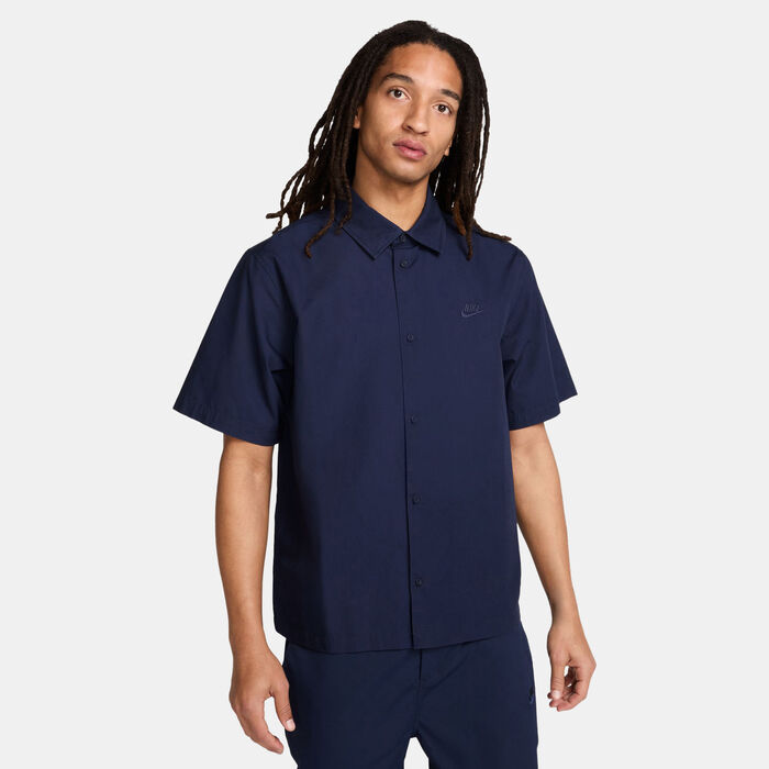 Nike Men's Club Button-Down Shirt Blue Nike Men's Club Button-Down Shirt Blue image number 0