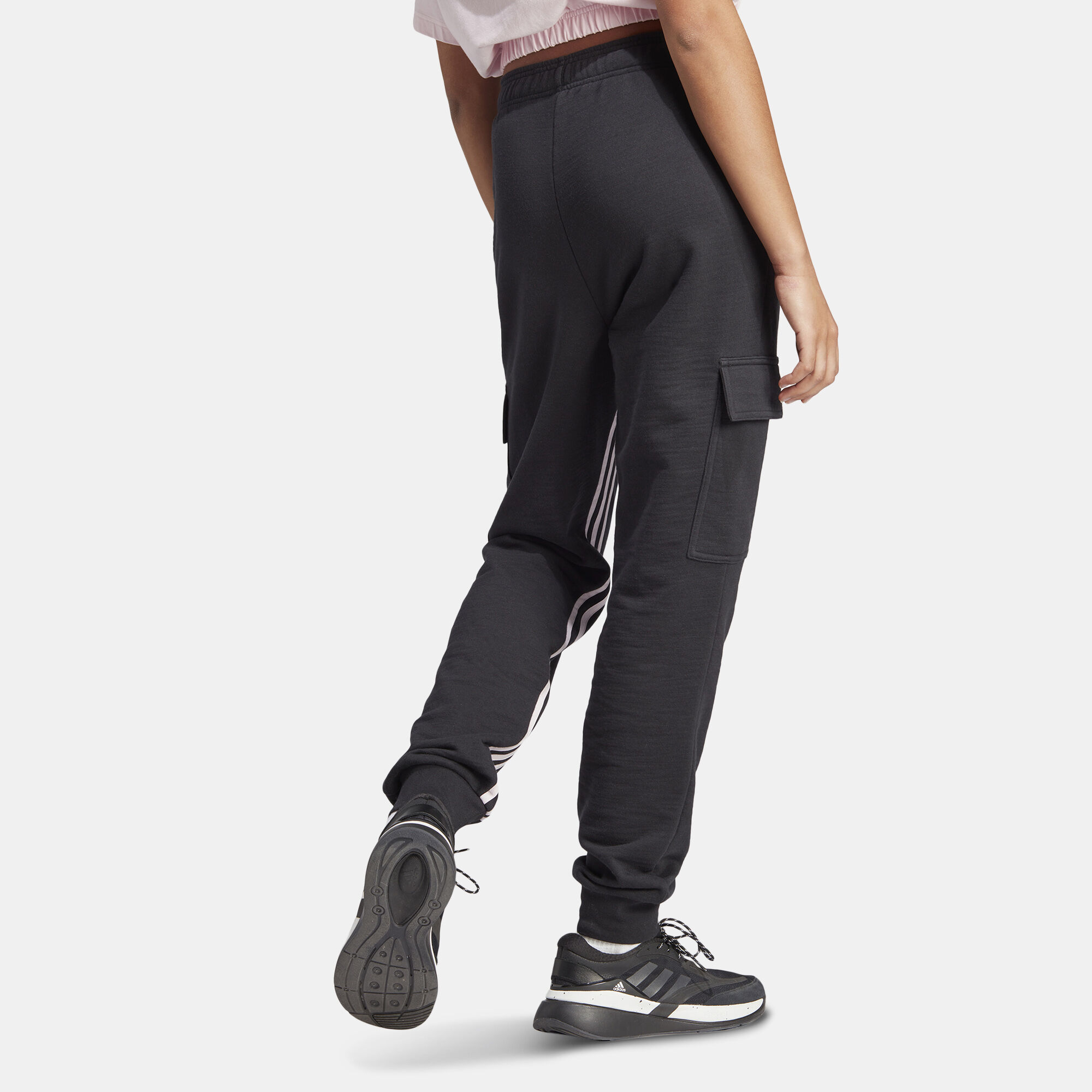 Women s Dance 3 Stripes High Waisted Tapered Cargo Joggers Black adidas in KSA SSS