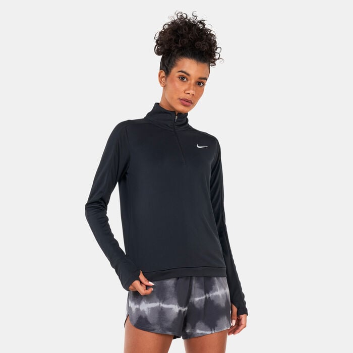 Nike Women's Dri-FIT Pacer 1/4-Zip Sweatshirt Black Nike Women's Dri-FIT Pacer 1/4-Zip Sweatshirt Black image number 0