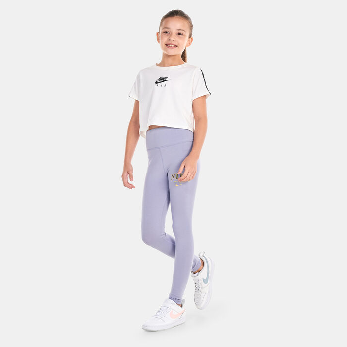 Nike Kids' Sportswear Trend High-Waisted Leggings (Older Kids) Grey Nike Kids' Sportswear Trend High-Waisted Leggings (Older Kids) Grey image number 2