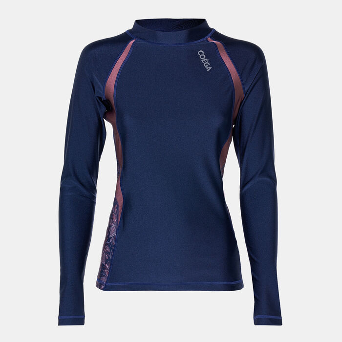 COEGA Women's Long Sleeve Swimming Rashguard Blue COEGA Women's Long Sleeve Swimming Rashguard Blue image number 0