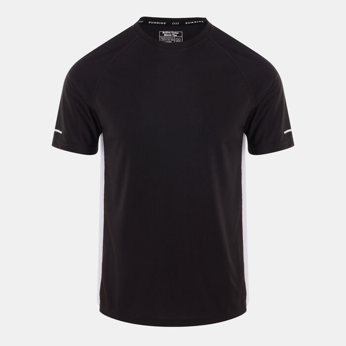 Sun and Sand Sports Men's Active Colourblock T-Shirt Black Sun and Sand Sports Men's Active Colourblock T-Shirt Black image number 0