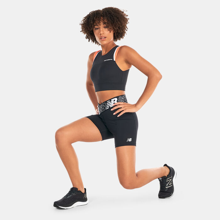 New Balance Women's Shape Shield Crop Bra Black New Balance Women's Shape Shield Crop Bra Black image number 2
