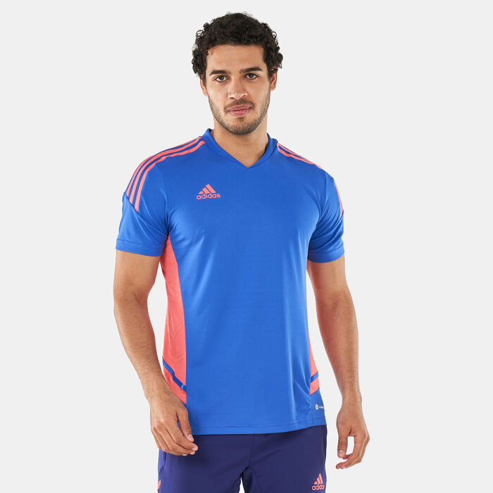 adidas Men's Condivo 22 Football Jersey Blue adidas Men's Condivo 22 Football Jersey Blue image number 0