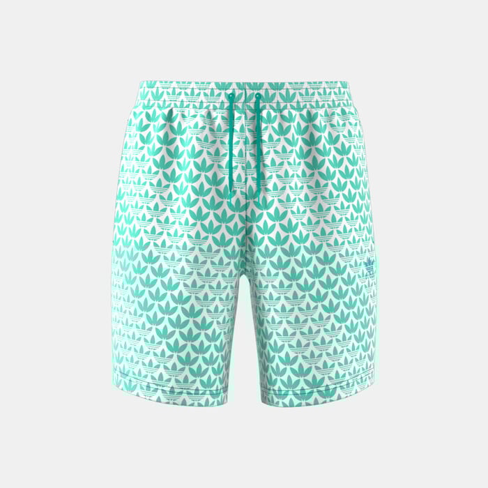 adidas Originals Men's Graphics Monogram Allover Print Shorts Green adidas Originals Men's Graphics Monogram Allover Print Shorts Green image number 0