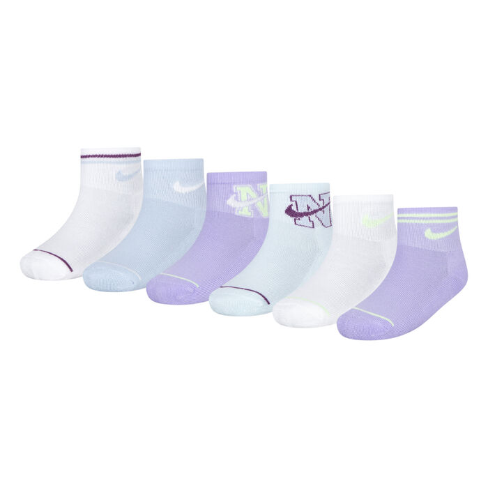 Nike Kids' Prep In Your Step Quarter Socks (6 Pairs) Blue Nike Kids' Prep In Your Step Quarter Socks (6 Pairs) Blue image number 0