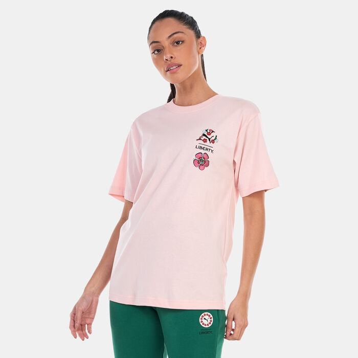 PUMA Women's x LIBERTY Graphic T-Shirt Pink PUMA Women's x LIBERTY Graphic T-Shirt Pink image number 0