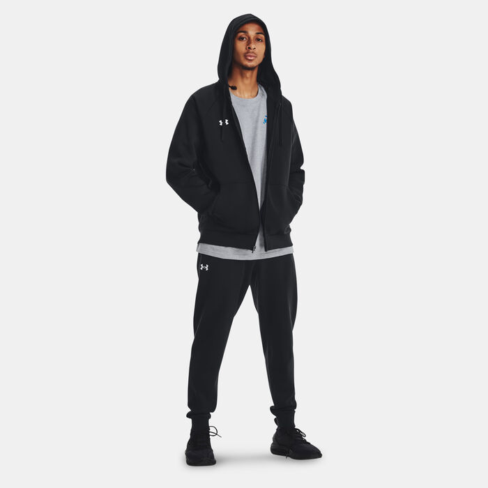 Under Armour Men's Rival Fleece Full-Zip Hoodie Black Under Armour Men's Rival Fleece Full-Zip Hoodie Black image number 2