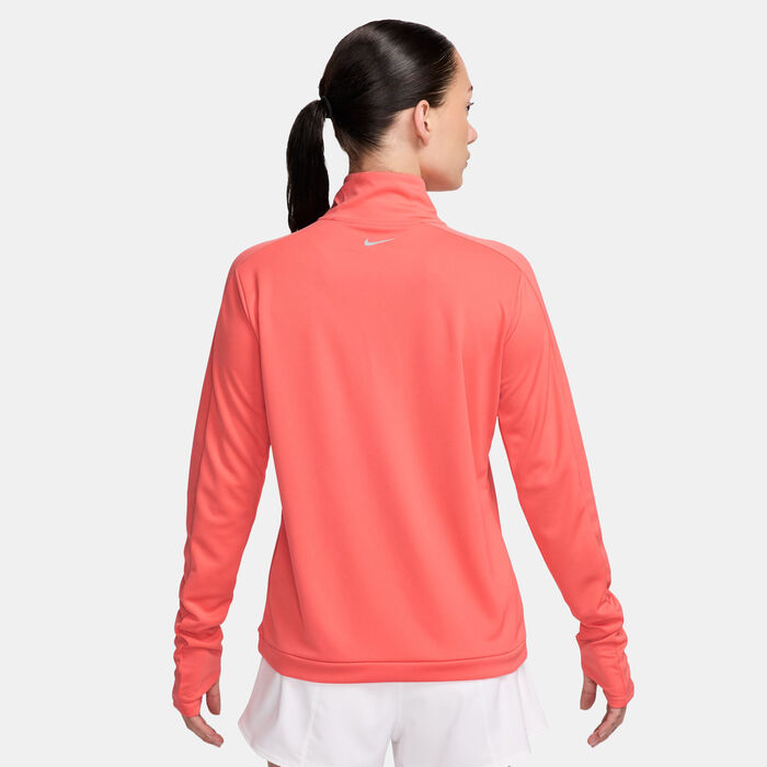 Nike Women's Swoosh Dri-FIT 1/2-Zip Mid Layer Running Top Peach Nike Women's Swoosh Dri-FIT 1/2-Zip Mid Layer Running Top Peach image number 1