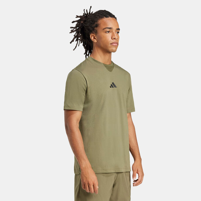 adidas Men's Essentials T-Shirt Green adidas Men's Essentials T-Shirt Green image number 3