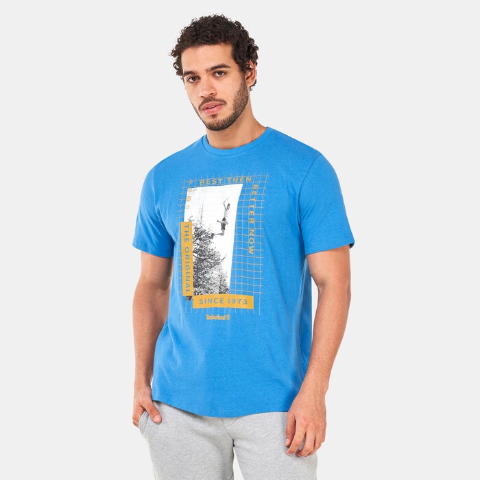 Timberland Men's Re-Issue Front Archive Graphic T-Shirt Blue image number 0