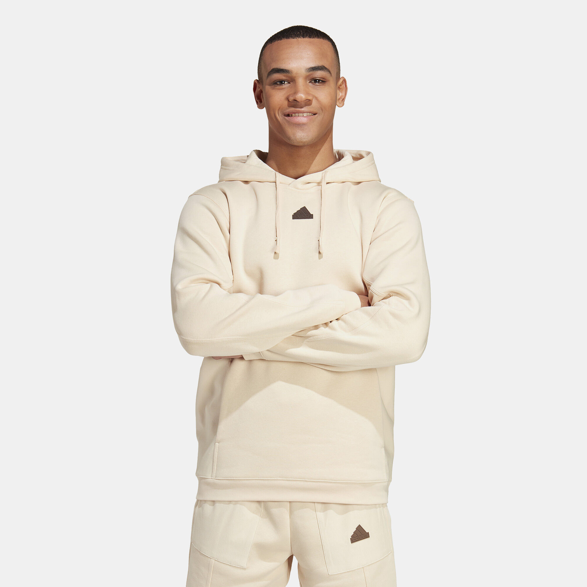 Adidas beige store hoodie mens