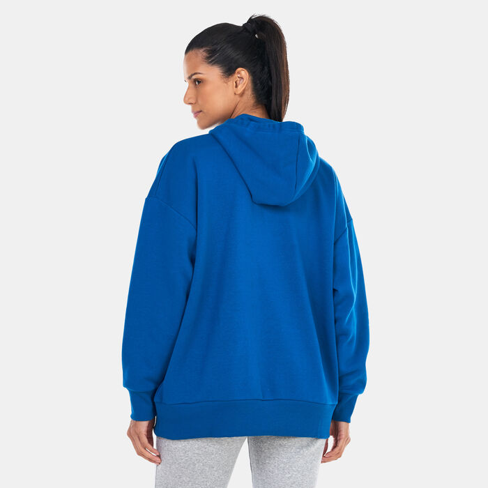 Under Armour Women's UA Rival Fleece Oversized Hoodie Blue Under Armour Women's UA Rival Fleece Oversized Hoodie Blue image number 1