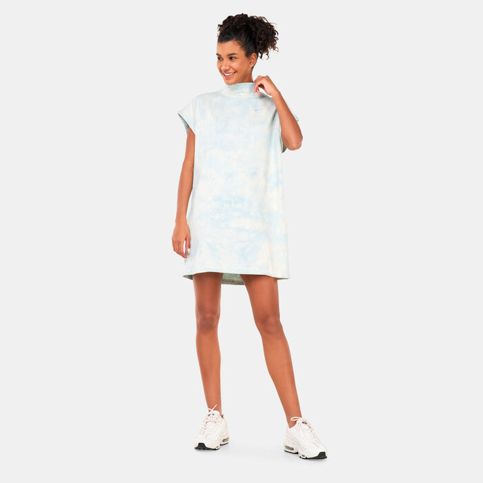 Nike Women's Sportswear Washed Jersey Dress Blue image number 0