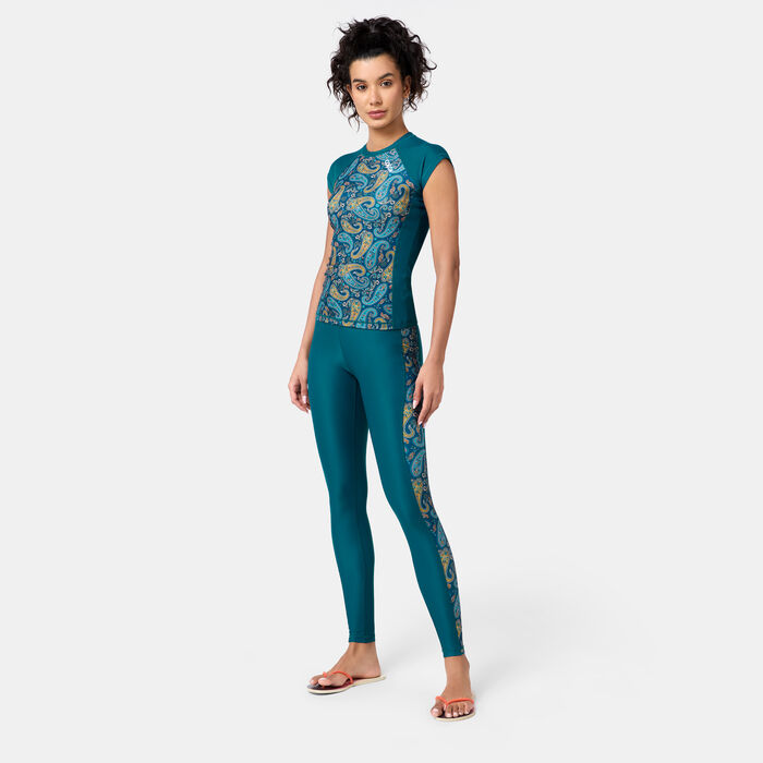 COEGA Women's Swimming Leggings Green COEGA Women's Swimming Leggings Green image number 2