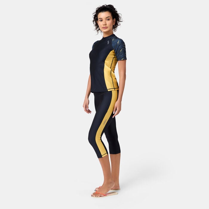 COEGA Women's 3/4 Swimming Leggings Black COEGA Women's 3/4 Swimming Leggings Black image number 2