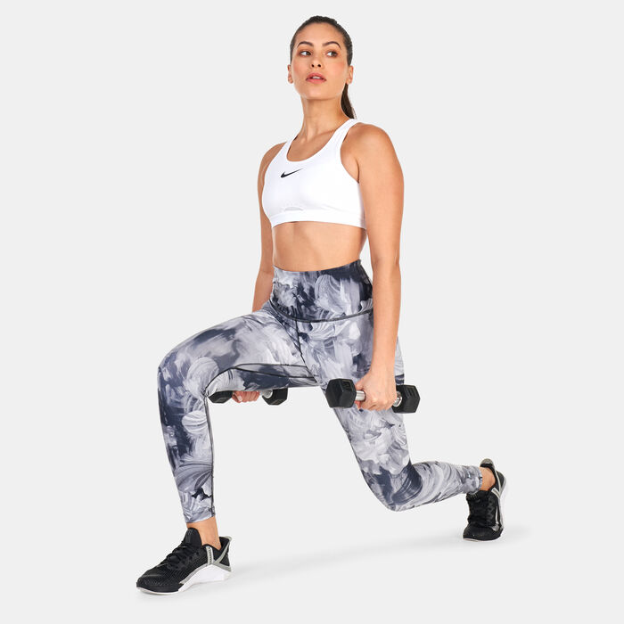 Nike Women's Dri-FIT One 7/8 Allover Print Leggings Grey Nike Women's Dri-FIT One 7/8 Allover Print Leggings Grey image number 2