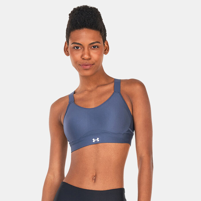 Under Armour Women's UA Infinity High Crossover Sports Bra Grey Under Armour Women's UA Infinity High Crossover Sports Bra Grey image number 0