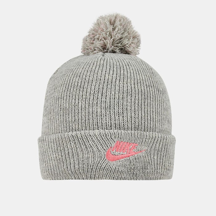 Nike Kids' Ribbed Pom Beanie (Young Kids) Grey Nike Kids' Ribbed Pom Beanie (Young Kids) Grey image number 0