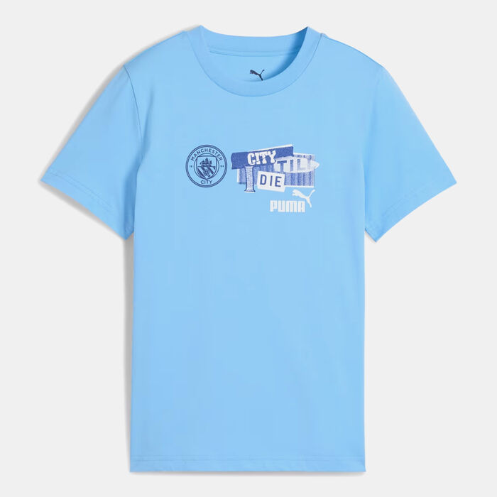PUMA Kids' Manchester City ftblNRGY T-Shirt Blue PUMA Kids' Manchester City ftblNRGY T-Shirt Blue image number 0