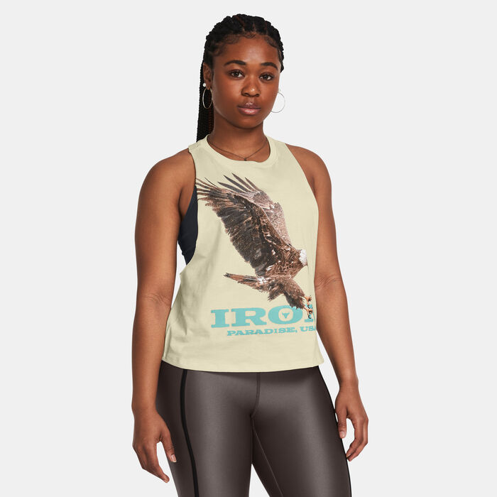 Under Armour Women's Project Rock Balance Tank Top White Under Armour Women's Project Rock Balance Tank Top White image number 0