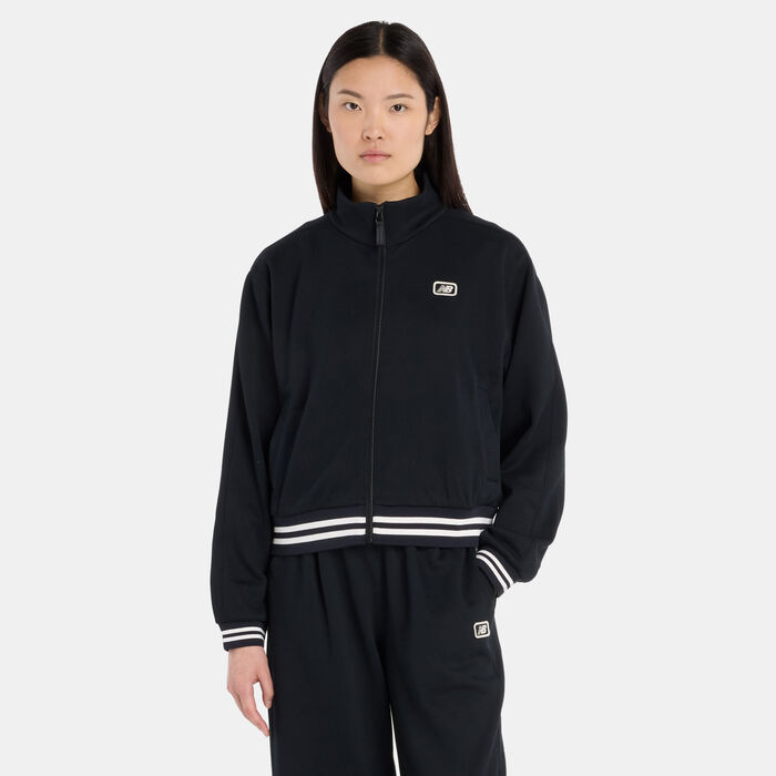 New Balance Women's Post Season Pique Track Jacket Black New Balance Women's Post Season Pique Track Jacket Black image number 0
