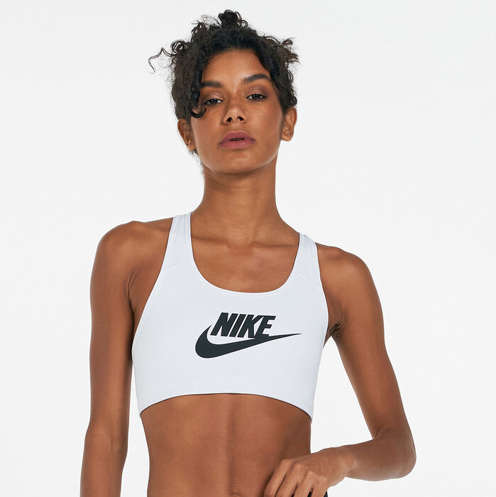 Nike Women's Swoosh Futura Sports Bra White image number 0