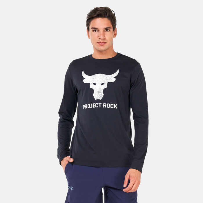 Under Armour Men's Project Rock Brahma Bull Long Sleeve T-Shirt Black Under Armour Men's Project Rock Brahma Bull Long Sleeve T-Shirt Black image number 0