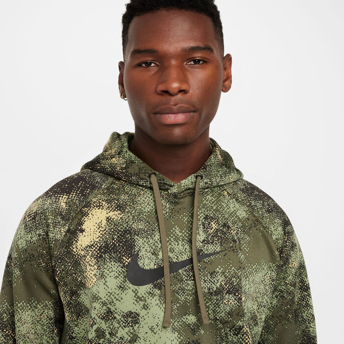 Nike Men's Camo Therma-FIT Hoodie Green Nike Men's Camo Therma-FIT Hoodie Green image number 3
