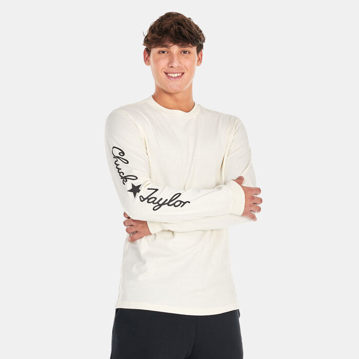 Converse Logo Placement Script Star T-Shirt White image number 0